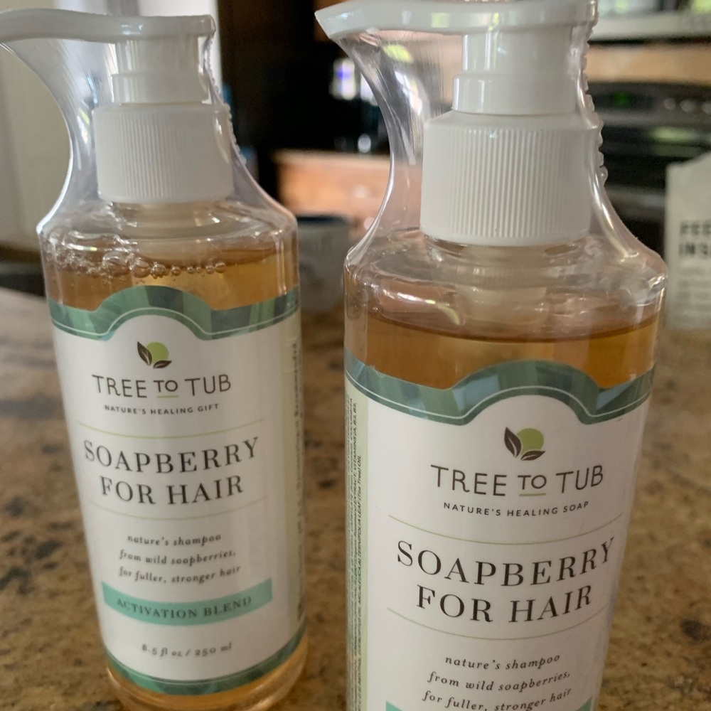 Tree to Tub Soapberry hair shampoo.